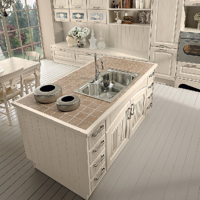 Elegant-Modern-Kitchen-with-Central-Island-and-Stainless-Steel-Sink